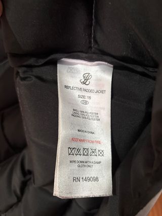 Chaqueta Ilusive London Reflectante Negra