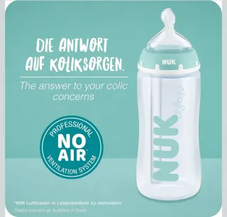 NUK First Choice+ Biberón anticólicos 330 ml 0-6 m