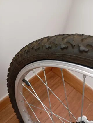 Bicicleta DENBIKE niña blanca y rosa