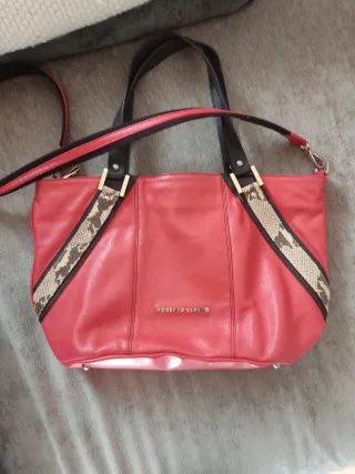 Bolso Roberto Verino Rojo Piel Serpiente