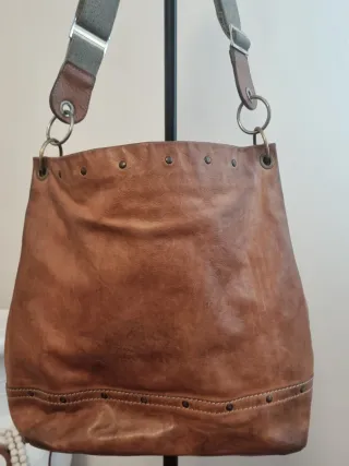 Borsa in pelle marrone