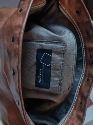 Borsa in pelle marrone