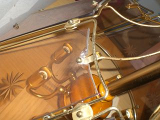 Lámpara de techo de cristal y metal