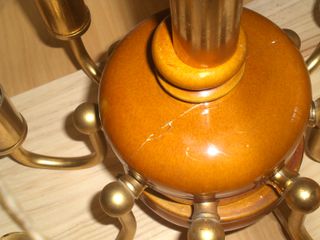 Lámpara de techo de cristal y metal