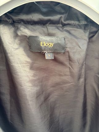 Chaquetón negro largo talla L