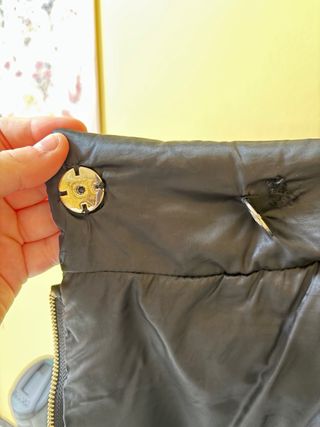 Chaquetón negro largo talla L