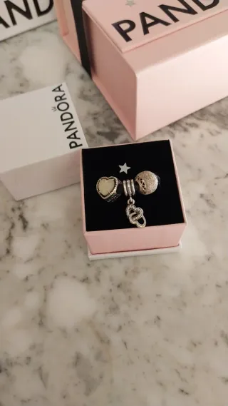 Pandora 3 Charms Corazón y Árbol de la Vida