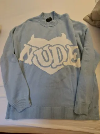 Jersey Nude Azul y Blanco