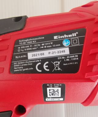 Vendo taladro percutor Einhell TC ID 1000 + maleta