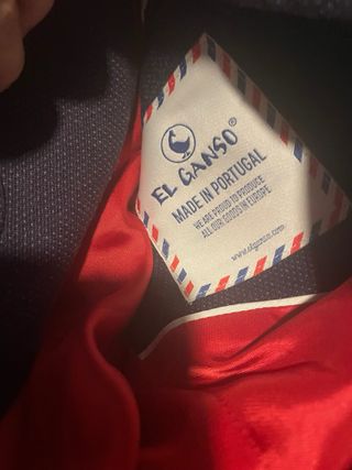 Chaqueta azul con forro rojo talla S/M