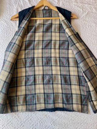 Chaleco Barbour acolchado forro tartán