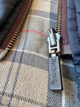 Chaleco Barbour acolchado forro tartán