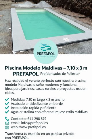 Piscina de fibra instalada