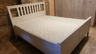 Estructura cama Ikea HEMNES 160x200 Madera Blanca
