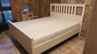 Estructura cama Ikea HEMNES 160x200 Madera Blanca
