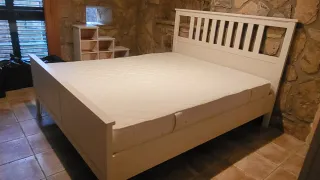 Estructura cama Ikea HEMNES 160x200 Madera Blanca