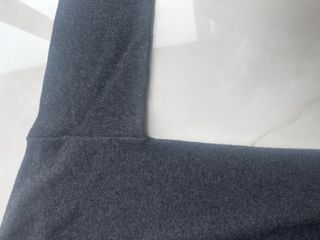 Vestido Sandro punto y tul gris turquesa