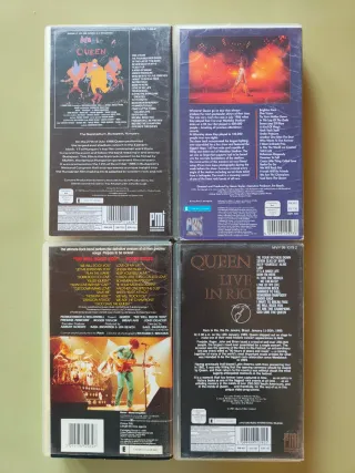 4 Cintas VHS Queen: Directos