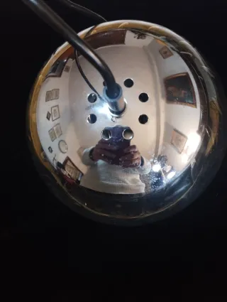 Lámpara colgante de los años 70s cristal