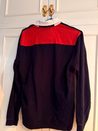 Polo Rugby Manga Larga Rayas Azul