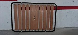 Somier Body Flex Negro y Madera