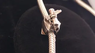 Pulsera Pandora con Charm Búho Azul 19 cm.