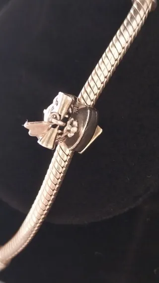 Pulsera Pandora con Charm Búho Azul 19 cm.