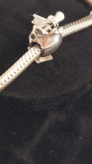 Pulsera Pandora con Charm Búho Azul 19 cm.