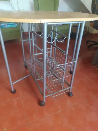 Mesa auxiliar cocina extensible