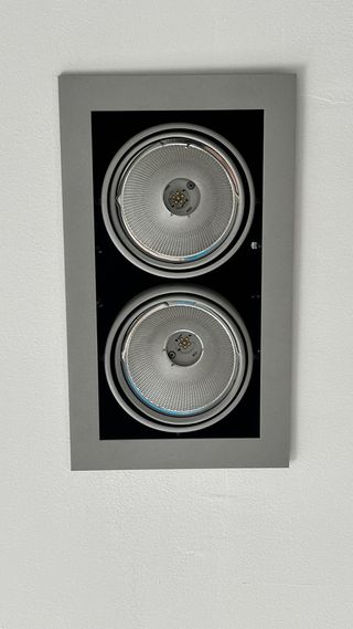 Foco LED Doble Empotrable Cromado