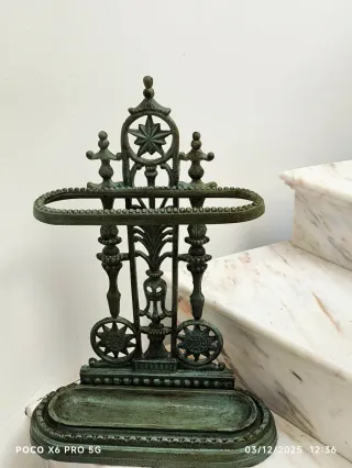 Paragüero Antiguo Hierro Fundido Estilo Inglés