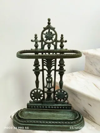 Paragüero Antiguo Hierro Fundido Estilo Inglés