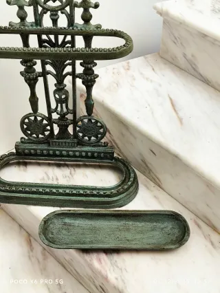 Paragüero Antiguo Hierro Fundido Estilo Inglés