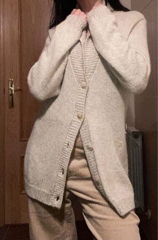 Cárdigan lana/alpaca jaspeado S