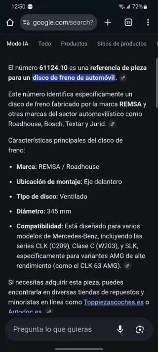 Discos de Freno Delanteros Perforados