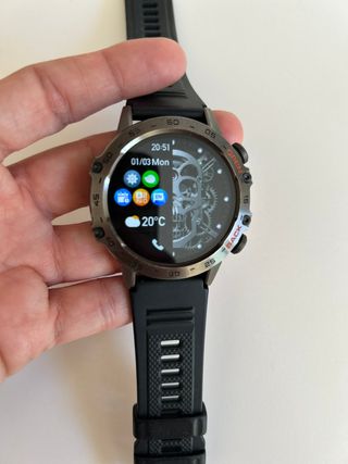 Smartwatch Militar Bluetooth Llamadas Negro/Plata