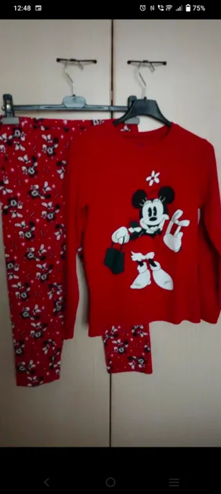 Pigiama bambina Minnie Mouse rosso 12/13 anni