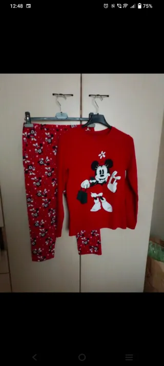 Pigiama bambina Minnie Mouse rosso 12/13 anni