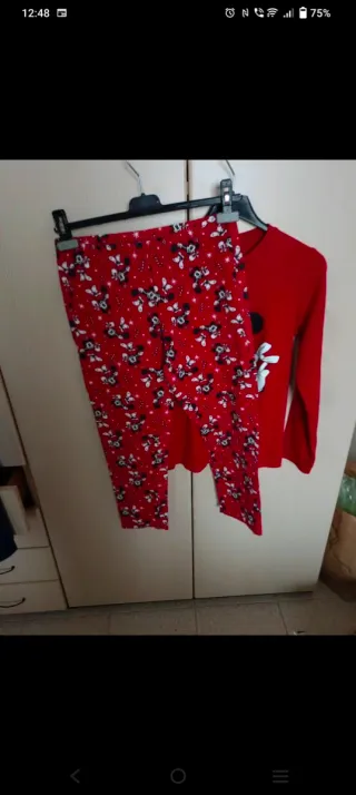 Pigiama bambina Minnie Mouse rosso 12/13 anni