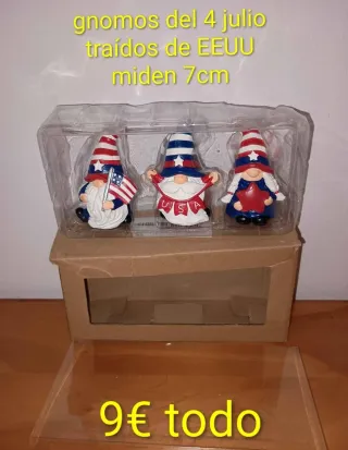 3 Gnomos 4 Julio USA 7cm