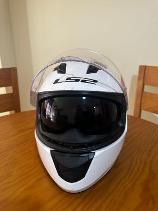 Casco Moto LS2 Talla M Blanco