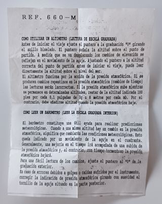 Altímetro Barómetro TC Ref. 660-M