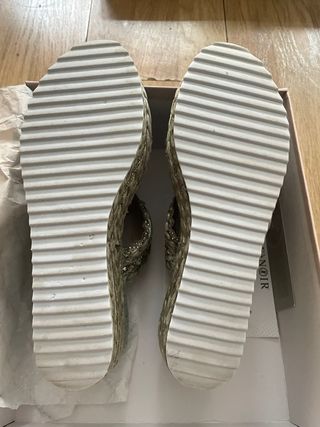 Sandalias Café Noir Talla 38 Doradas/Plateadas