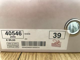 Sandalias Café Noir Talla 38 Doradas/Plateadas