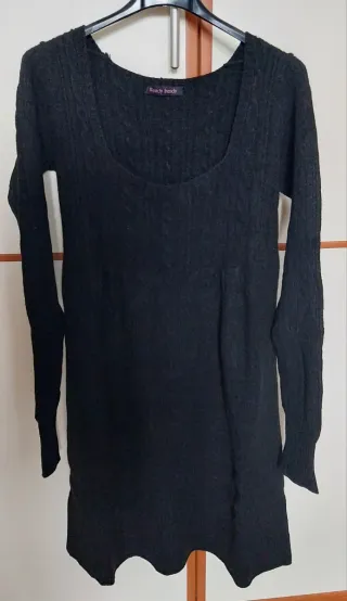 Vestito invernale lungo nero Wendy Trendy