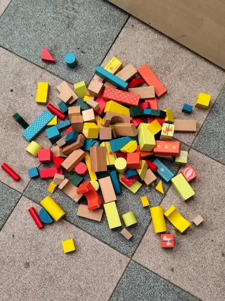 Bloques de construcción de madera para niños