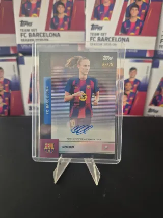 Graham Hansen auto /75 Barcelona Team Set Topps