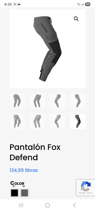 Pantalón Fox Defend Nuevo‼️Talla M en negro