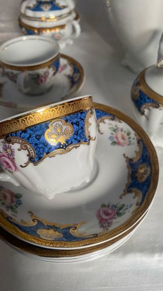 Juego café porcelana Bidasoa vintage completo