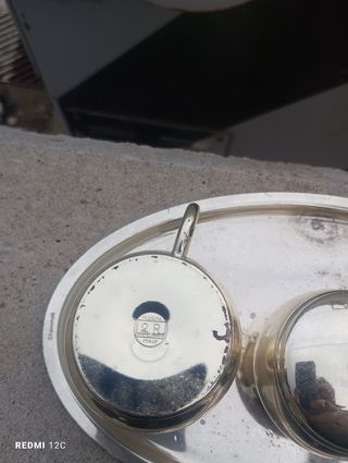 Set tazzine e zuccheriera argento porcellana